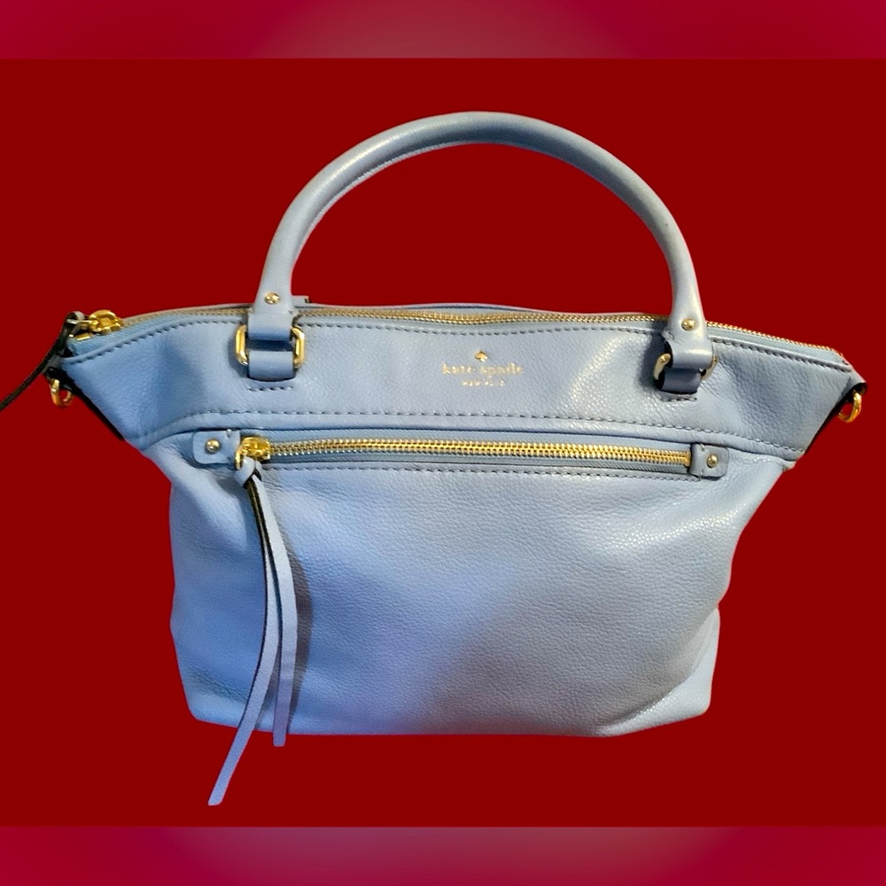 Kate Spade Leather Crossbody Bag. Large exterior zipper pocket, 2 handles, NEW!